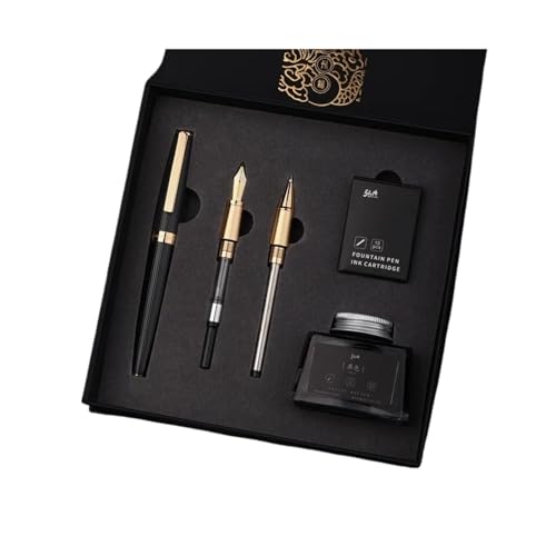 Stylo plume extra fin 0,4 mm PURYN en métal noir, une idée cadeau élégante et utile