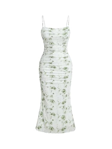 Image of GORGLITTER Women's Floral Spring Summer Wedding Guest Dress Bridal Shower Cocktail Tea Party Beach Midi Sun Dress 2026