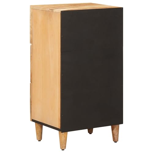 Mueble bajo para salón de madera marrón con cajón ideal como consola multimedia y HiFi 7