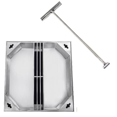 Couvercle de regard encastré anti-goutte avec trous de drainage inox