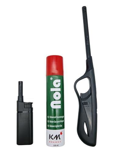 Feuerzeug - Mix Stabfeuerzeug inkl. 100ml Feuerzeuggas NOLA