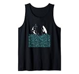 Océano Vague Animales del mar Hombro Baleine Orco Camiseta sin Mangas