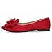 TN TANGNEST Women Fashion Bowknot Flats Comfort Pointed Toe Dress Shoes Red 41(9)