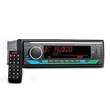 DS18 SDX-P100 Digital Media Receiver, LCD Single DIN, DSP, Car Stereo Radio Head Unit, Bluetooth Car Receiver with USB Port, AM/FM Radio, MP3 Player, 4' Screen, Remote Control Include (Renewed)