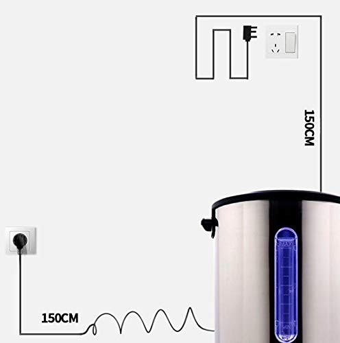 Caldera de dispensación de agua caliente de acero inoxidable de gran capacidad para oficina comercial, calentador de máquina de ebullición instantánea, hervidor eléctrico, control de 9