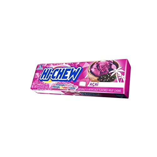 HI-CHEW Acai Sticks, 15-Pack, Unique Fun Soft & Chewy Taffy Candy, 1.76oz Each - Made with Immensely Juicy Fruity Flavors