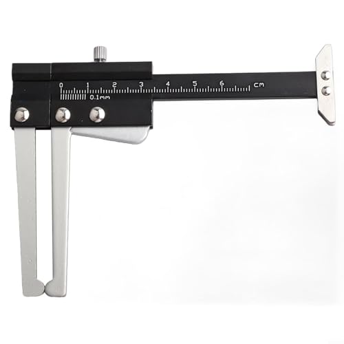 Calibrador de espesor de forro de freno de 60 mm en acero inoxidable para medición de desgaste de rotor de freno de disco, herramienta automotriz miniatura 3
