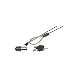 Qualité Supérieure Dacomex 915099 1.8m Noir, Acier inoxydable câble antivol - Câbles antivol (Noir, Acier inoxydable, Clé, Ordinateur portable, Moniteur, Plastique, 1,8 m, 3 mm)