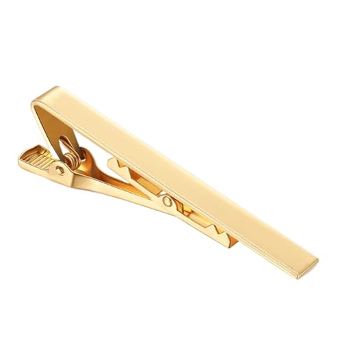 Pinza para corbata con agarre firme antideslizante de perfil metálico plano