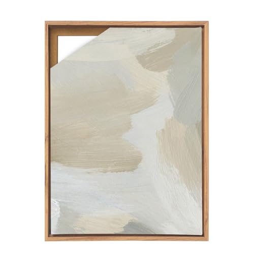 GHIBFBT Schattenfugenrahmen für Keilrahmen 30x40cm MDF Rahmen für Leinwände mit verstellbaren Abstandhaltern Tiefeneffekt Leinwände Rahmen für Motivwechsel (Eiche 30x40cm)