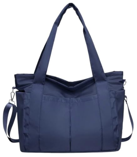 Women's Large Tote Bag Nylon Shoulder Bag Waterproof Crossbody Purse Lightweight Nylon Handbag Satchel with Adjustable Strap