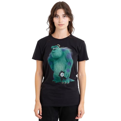 T-Shirt Sulley Monsters at Work pour femme en coton noir