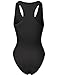 HATOPANTS Tank Top Bodysuits Sleeveless Scoopneck Racerback Cotton Jumpsuits Black M