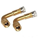 Winkel: ca. 90 Grad GASAH Sasonco Ventilverlängerungen 2Stück Reifenventil Verlängerung Ventil Verlängerung Adapter Metall Reifen 90° gebogen Winkel für Motorrad Fahrrad