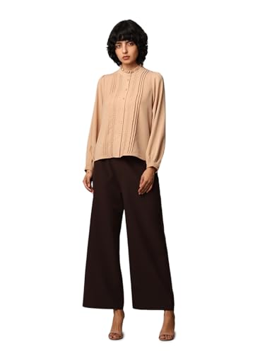 Image of ONLY Women's Polyester Solid Regular Fit T-Shirt