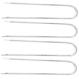 Toyvian 4pcs u Shape Heavy Duty Ground Stakes for Plant Stake Tent Pegs Garden Swing