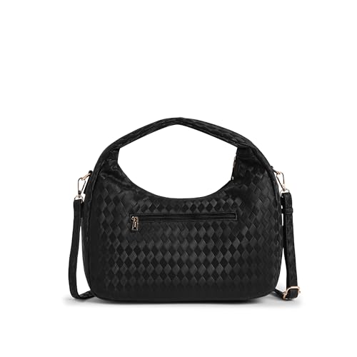 Image of Caprese Maddy Medium Hobo Bag for Women with Adjustable & Detachable Strap | Stylish Textured Handbag for Everyday Use | Perfect for Casual Outings, Work, Travel, and Special Events
