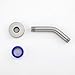 Senhozi 6 Inch Shower Arm with Flange and Teflon Tap, Brushed Nickel Shower Head Arm Angle Adjustable, Stainless Steel Wall Mount Shower Extension Pipe, SE001BN