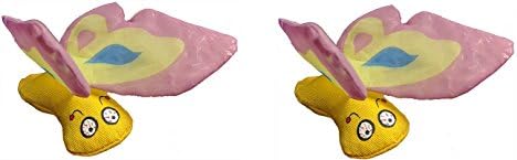 Yeowww! Duckyworld 100% Organic Flower Leaf Catnip Cat Toy Butterflies (2 Toys, Purple) image 2