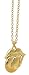 Produktbild The Rolling Stones Necklace Gold Tongue Band Logo Pendant Nue offiziell