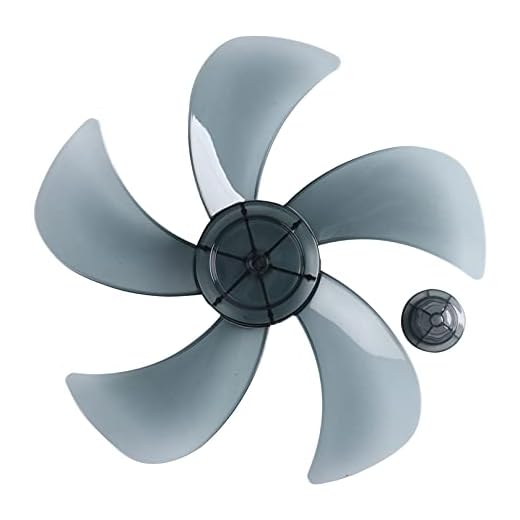 Agoky 14 Inches Aspas de Ventilador Palas de Ventilador Plástico de 5 Hojas Con/Sin Tuerca para Ventilador de Techo Ventilador de Pie Mesa Hojas Repuestos Ventilador Gris 12 Inch
