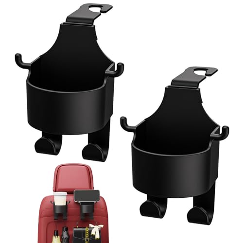 Portavasos para asiento trasero con ganchos 3 en 1 miniatura 5