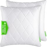 Gentle North Kopfkissen (40x40 cm groß) - 2er Set Kissen für Bett und als Dekokissen - Mit Reißverschluss für Füllung - Sofakissen - Zierkissen für Couch und Sofa - Ökotex - Waschbar bis 60° - Weiß