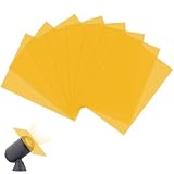 8 Pièces Filtre Lumière Filtre de Gel Correction Couleur Jaune A4...
