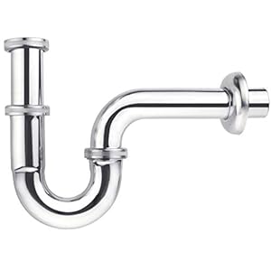 Cornat Röhren-Geruchsverschluss für Waschtische – 1 1/4 Zoll x 32 mm – Metall verchromt – Pflegeleicht & korrosionsbeständig / Röhrensiphon für Waschbecken / Ablaufverbindung / T317505