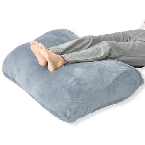 アシモッチ® 正規品 『整体師に聞いた理想的な 足枕 』 就寝用 反り腰 ワイドサイズ【カバー洗える/本体丸洗い可能】 プレゼント 【オーダーメイド高さ調整/補充綿付き】(エレガントスモーク)