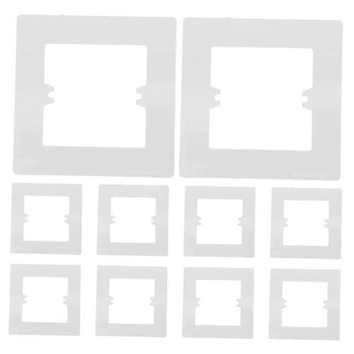 VILLCASE 86-type Switch Socket Covers 10pcs Decorative Wall Plate Shields Sturdy Pvc Quick Setup Hide Old Outlets
