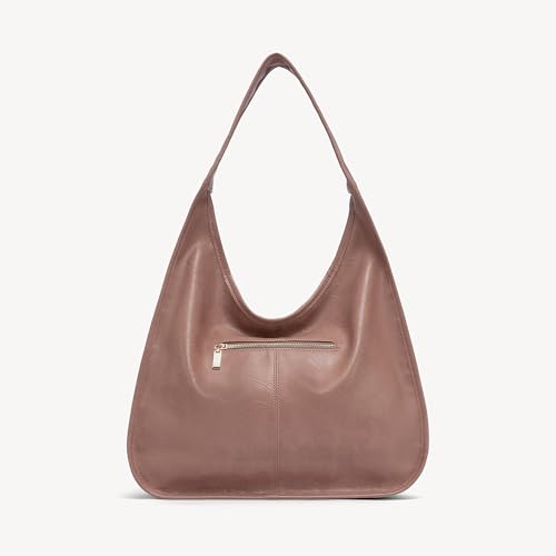 Image of NEWBELLA Hobo Purse, PU Leather Shoulder Bag, Tote Handbag for Work and Travel (Deep Pink)
