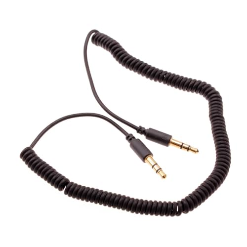 Cable auxiliar enrollado 3.5mm compatible con BLU View 5 PRO miniatura 1