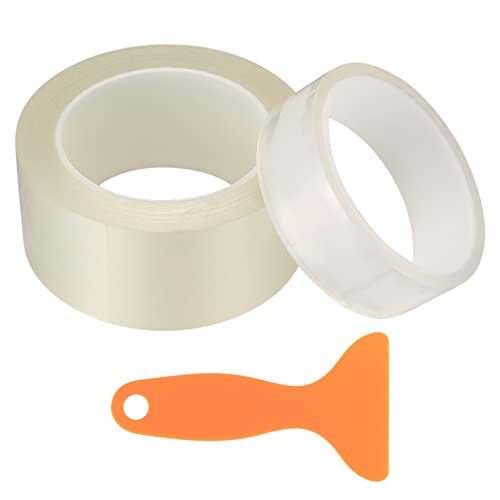 Película de Vinilo Protección de Pintura Automóvil, 2 Tamaños Película de Protección de Borde Transparente Autoadhesiva para Bicicleta, Motocicleta   5cm*10m; 3cm*3m