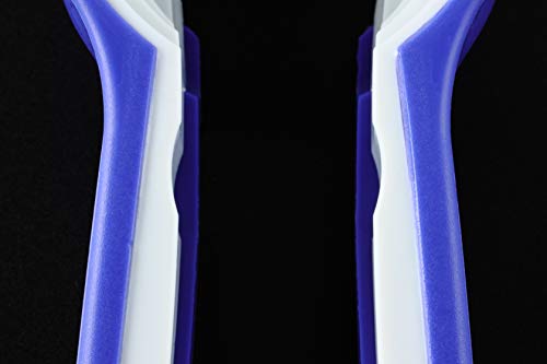 Seki Japan Multi Function Bottle Cap Opener, 2 Size Rubber Grip Jar Opener, Blue Plastic Handle Remove Stubborn Lids Kitchen Gripper, For Elderly, Women, Children #TOP7