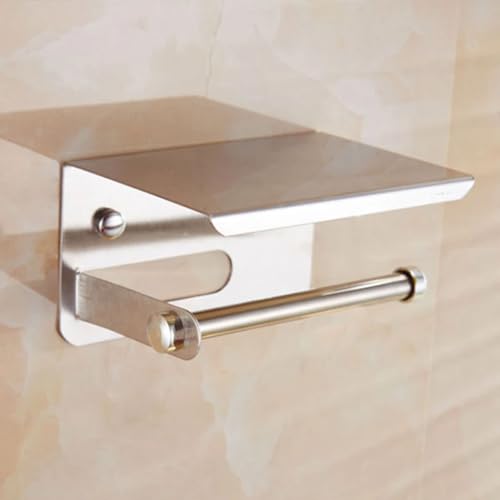 Suporte Papel Higienico Inox Banheiro Lavabo Prateleira Porta Objeto Celular Organizaçao Parede Resi