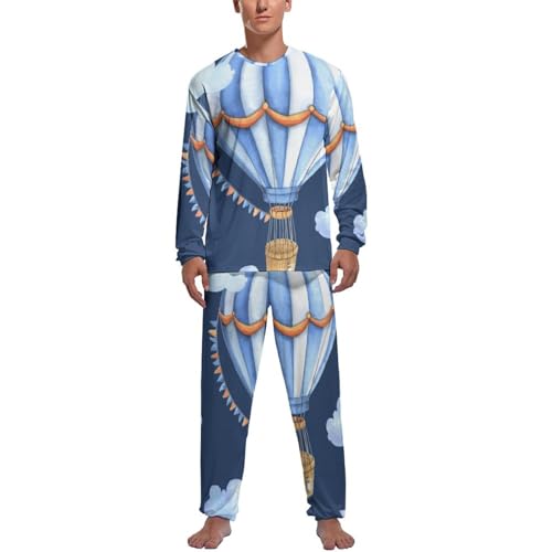 Ensemble de pijama homme Montgolfière idéal pour vos soirées de détente au salon