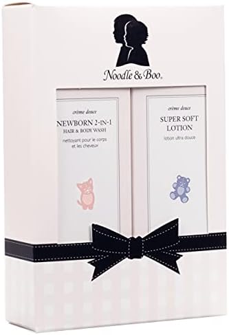 Noodle & Boo Bundle of Joy Newborn Baby Gift Set ; Newborn 2-in-1 Hair & Body Wash, Super Soft Baby Lotion