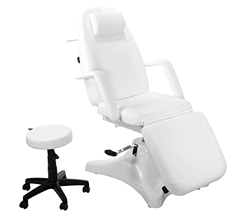 SKINACT Pro Hydraulic Facial Spa Bed/Chair/Table (White)