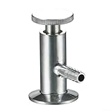 Honseadek Sanitär-Probenahmeventil mit 12 mm Klemme, Außendurchmesser 10 mm Schnittstelle, 90 x 50,5 mm, Edelstahl (SUS304) für Milchprodukte, Pharmazeutische und Cosmus (316)