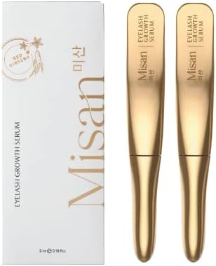 ABERA | Misan Abera Eyelash Growth Serum - Pack of 1, 2 or 3 - Natural Lash Booster and Lash Enhancer, Regenerating and Nourishing Lashes Longer and Thicker (0.18 Fl oz Per Item) (Pack of 2)