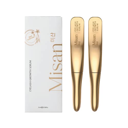 Abera | Misan Abera Eyelash Growth Serum - Pack Of 1, 2 Or 3 - Natural Lash Booster And Lash Enhancer, Regenerating And Nourishing Lashes Longer And Thicker (0.18 Fl Oz Per Item) (Pack Of 2) #TOP3