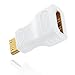 Produktbild CSL - HDMI auf miniHDMI Adapter 1.4a with Ethernet - HDMI A Buchse auf HDMI Mini C Stecker Adapter - Full HD 1080p - Zertifiziert - 24K vergoldete Kontakte - weiß