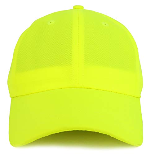 Armycrew Lightweight Bright Neon Color Polyester High Visibility Baseball Cap - Neon Yellow #TOP1