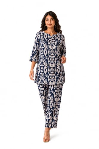 Image of RANGRIKA.in Co-ord Set for Women Stylish | Kurta Set for | Short Kurti with Palazzo | Ethnic Jaipuri Kurti Set | Kurti Palazzo Set | Salwar Suit