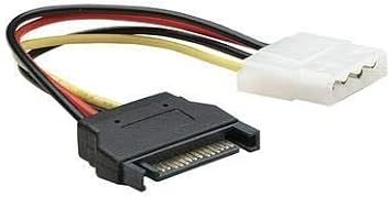 Manhattan 6 4-pin Molex Female to 15-pin SATA Male Power Cable