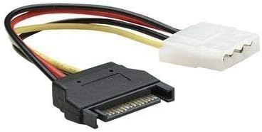 Manhattan 6 4-pin Molex Female to 15-pin SATA Male Power Cable
