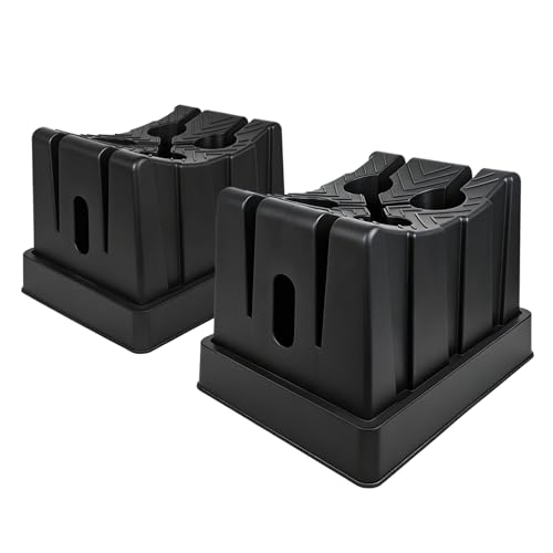 HOXWELL 11" Adjustable Car Lift Wheel Cradle for Vehicle Maintenance, Storage, Display, All-Around Wheel Cradles with Anti-Slip Texture for Garage, Car Show, Solid Support, Stackable Storage, 2 Pack