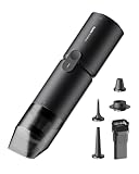 HOTO Handheld Vacuum Cleaner Cordless, Desk Vacuum Cleaner Compressed Electric Air Duster 15000Pa Suction, 4-in-1 Portable Vortex Vacuum Dust Buster Air Blower for Computer, Keyboard, Coffee Grounds