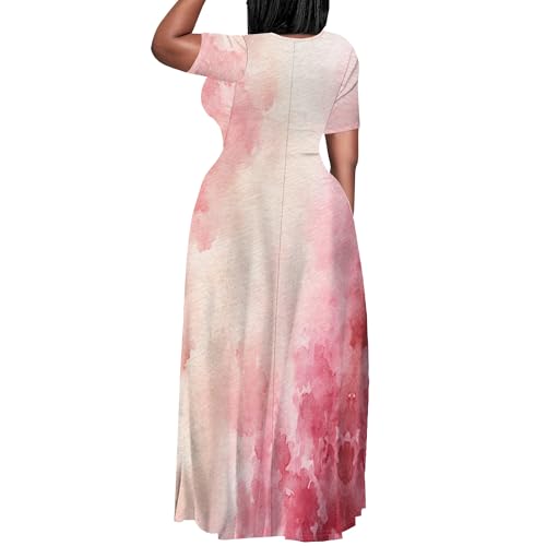 Image of Plus Size Maxi Dresses for Curvy Women T-Shirt Summer Sun Dresses Loose Fit